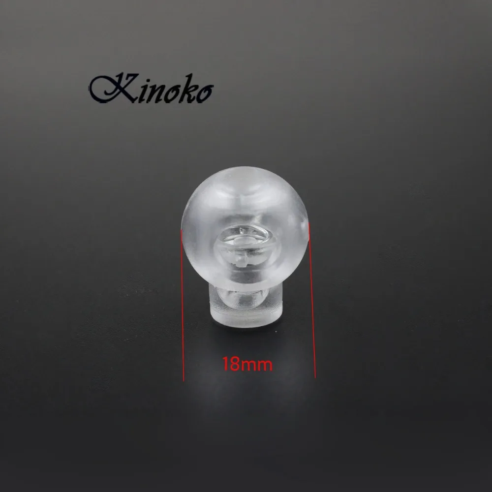 100 шт./упак. прозрачный пластиковый мяч шнур замочки Круглый тумблер зажим широко