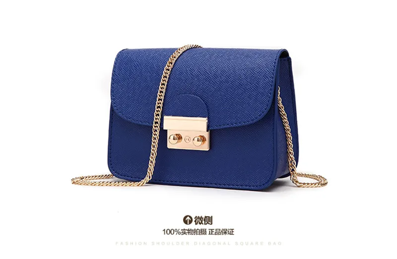Blue Новинка, модная однотонная маленькая посылка, Портативная сумка, женские сумки через плечо, дамские сумочки на плечо и сумочки bolsas feminina - Цвет: Blue