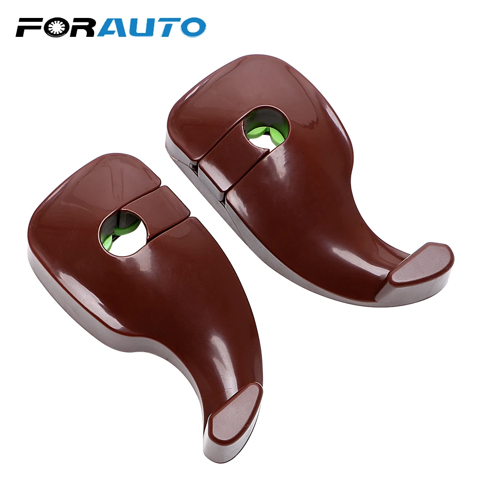 FORAUTO 2 шт./компл. крюк для автомобиля на заднем сиденье подголовник для сумки кошелек Органайзер Портативный авто крепежа зажимы авто-Стайлинг АВ