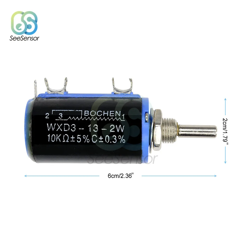 WXD3-13-2W 10K ohm WXD3-13 2W Вращающийся боковой вращающийся многооборотный проволочный