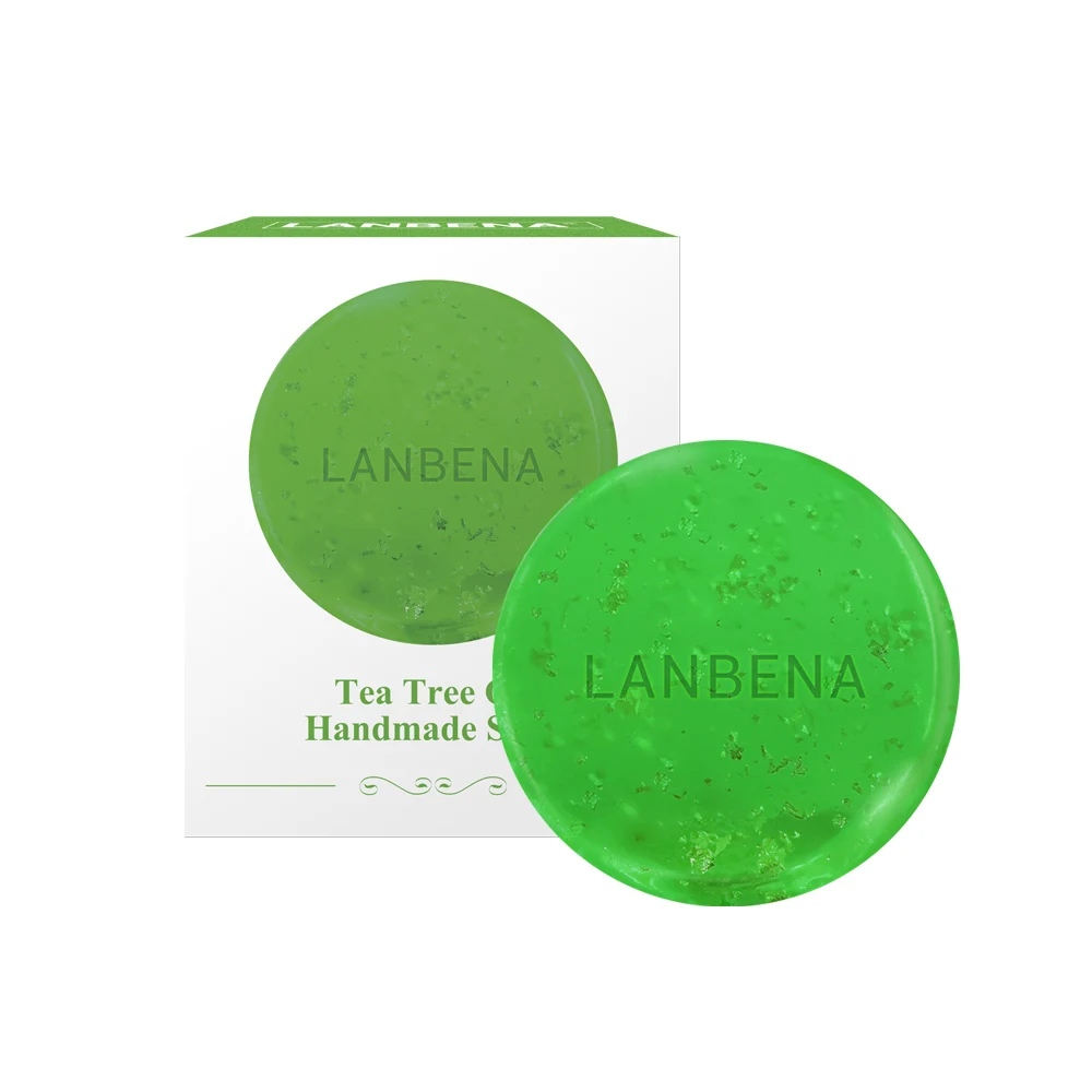 Tea Tree LANBENA 24 K Gold мыло ручной работы Гиалуроновая кислота чистка лица увлажняющий крем восстановление и отбеливание анти-aning Уинклс - Цвет: Tea Tree