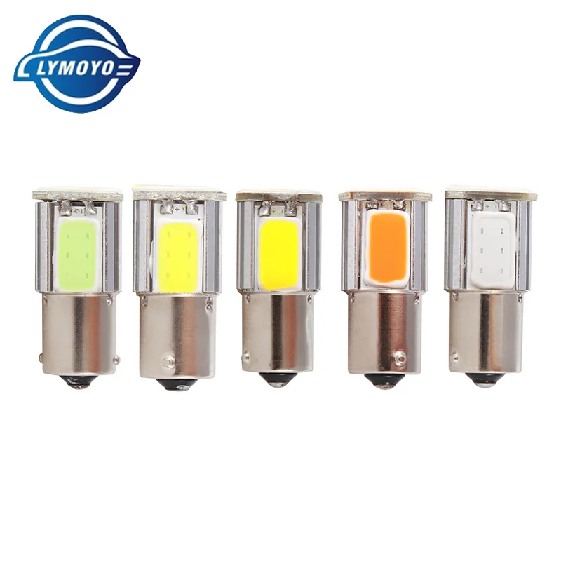 100 шт. Авто BA15S led P21W COB 1156 автомобильная светодиодная лампа указателя поворота 6000K поворотные Сигнальные огни лампы парковочные лампы резервные задние фонари 12 В