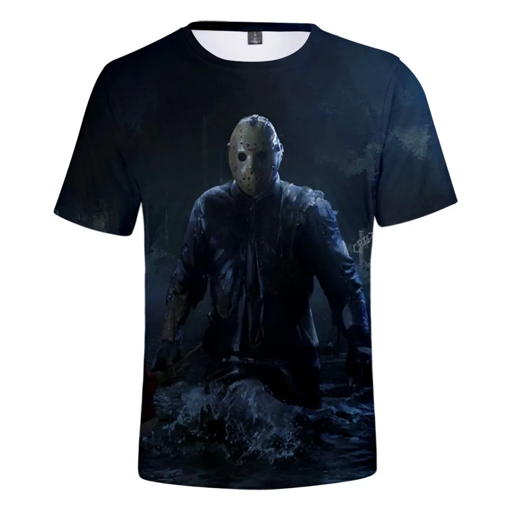 New Fashion Couples Men Women Unisex Friday the 13th The Game Funny T Shirts 3D Print No Cap Casual Hip Hop Kid Tee Top 2XS-4XL | Мужская