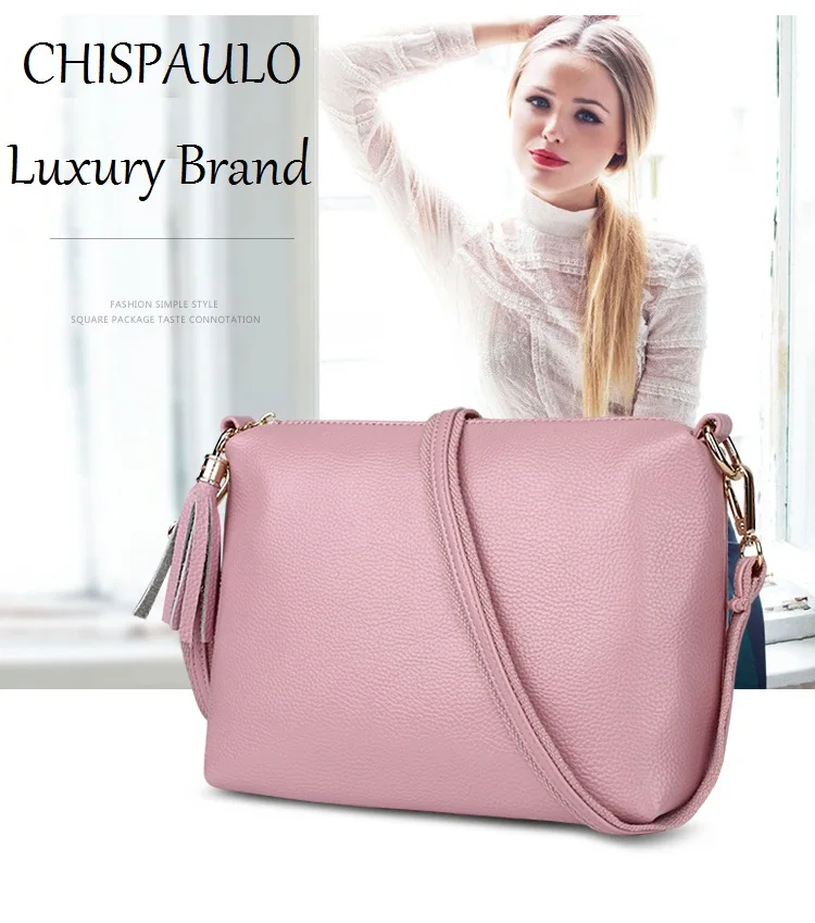 CHISPAULO Бренд Женщин Натуральная Кожа Сумки Корова Для женщин Плеча CrossBody Bolsa Femininas