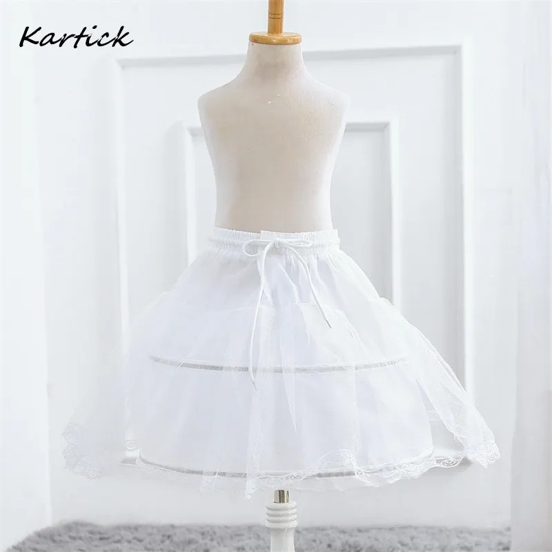 

Новые детские Подъюбники для маленьких девочек, детское платье из кринолина для девочек с цветами, женское Белое Бальное Платье, Нижняя юбк...