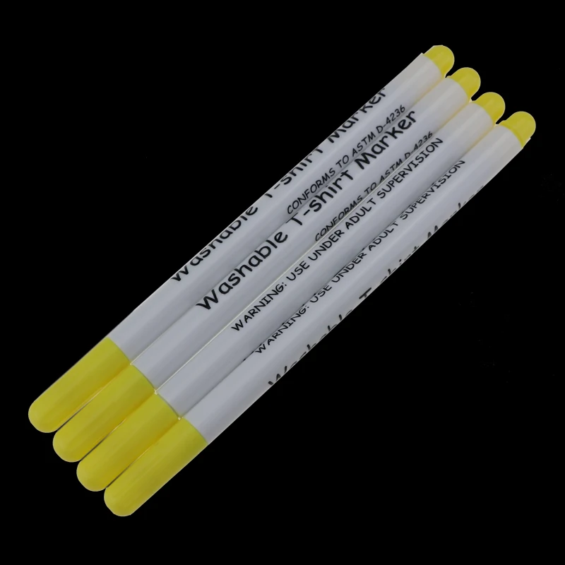 4PCS yellow 4 шт. водорастворимые стирающиеся ручки для вышивки крестиком, чернила, маркер, маркеры, маркеры для рукоделия, инструменты для дома - Цвет: 4PCS yellow