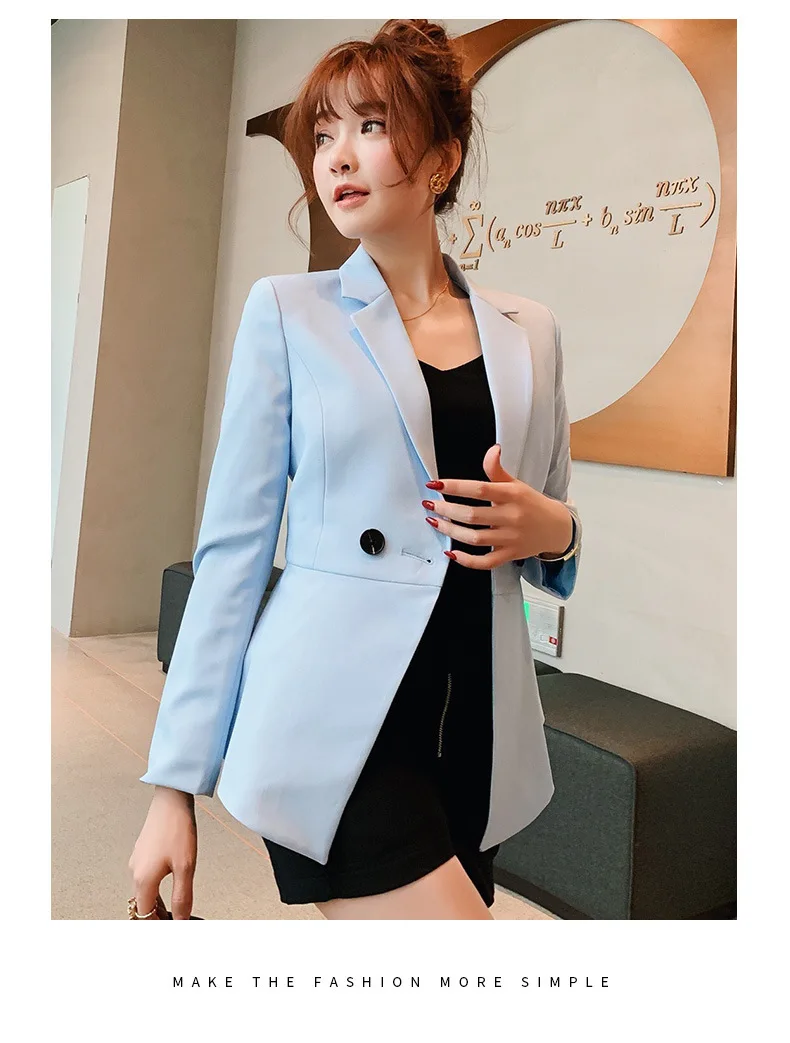 Chaquetas mujer осенняя куртка с длинным рукавом Женская Офисная Женская куртка 5022 80