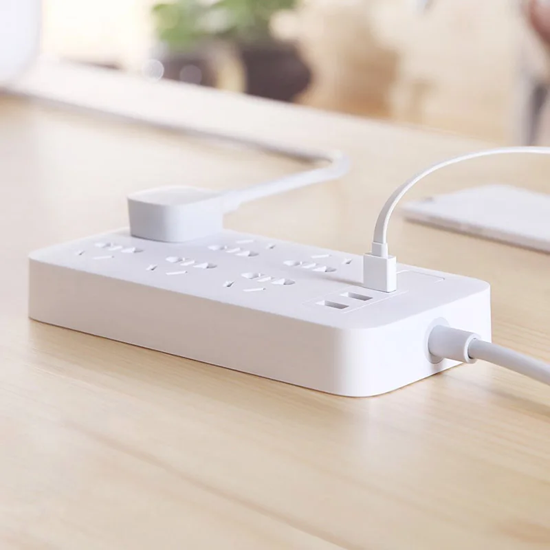 Оригинальный Xiaomi Smart power Strip 2.1A Зарядка 3 USB удлинитель 6 Стандартный гнездовой