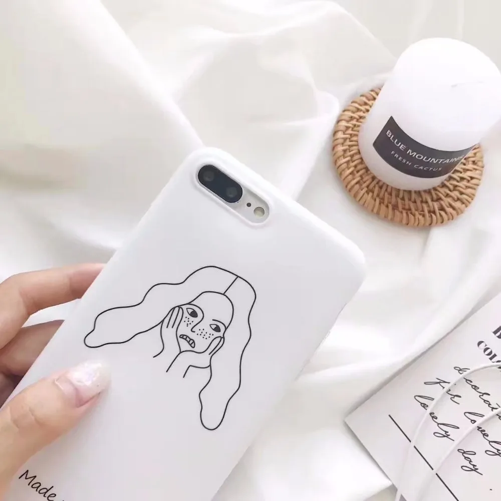 Туманно красоты для iphone 6s случае новая милая мультяшная красивая девушка Мягкий