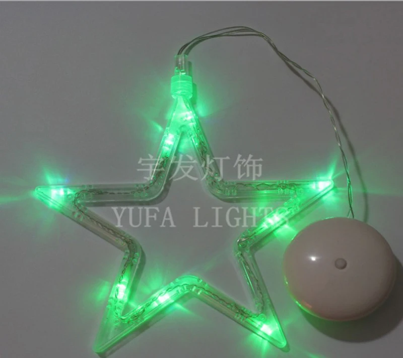 

Five star LED holiday lights indoor window lights presents Christmas decorations sucker can be hung on the glass