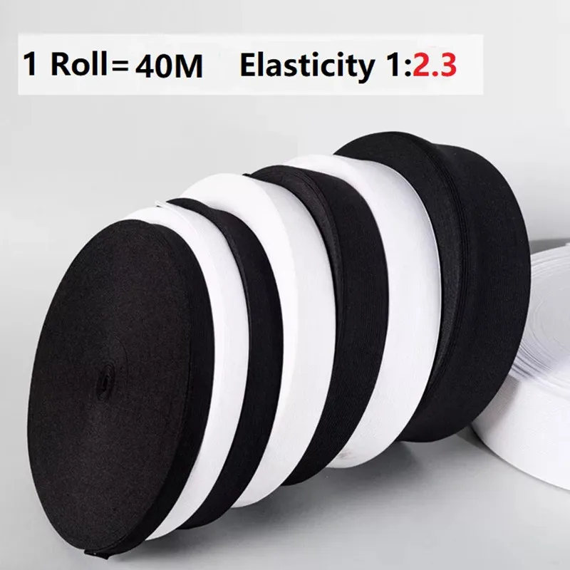 5 ярдов/партия плоский тонкий широкий эластичная лента белый или черный нейлон