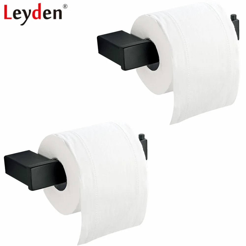 

Leyden Blackened Finished Wall Mounted 304 Stainless Steel 2pcs Toilet Paper Holder Sets Tissue Holders Bathroom Accessories Set