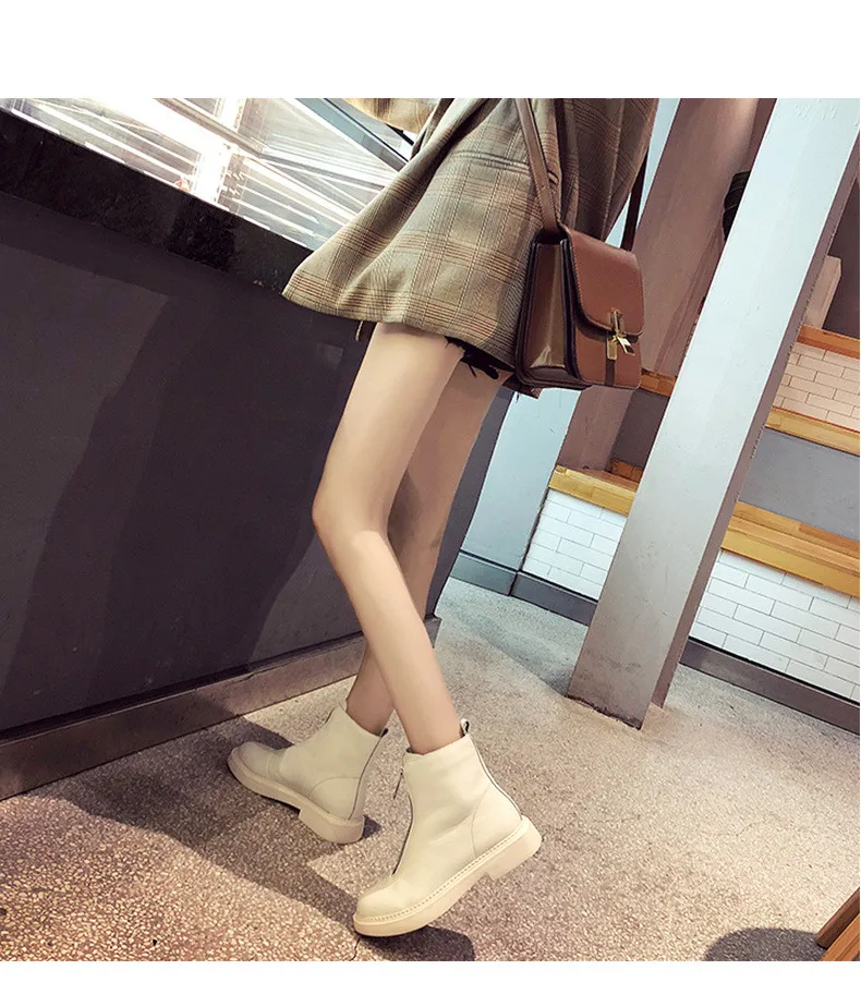 New casual women's shoes winter hot leather short tube women's boots fashion trend comfortable soft wild warm Martin boots