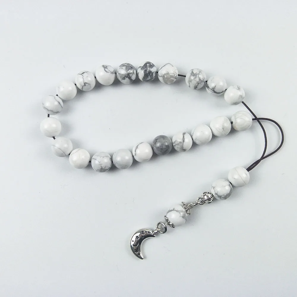 10 мм Белый howlite мусульманский молитвенный бисер исламский Tasbih Бог молитва Tesbih