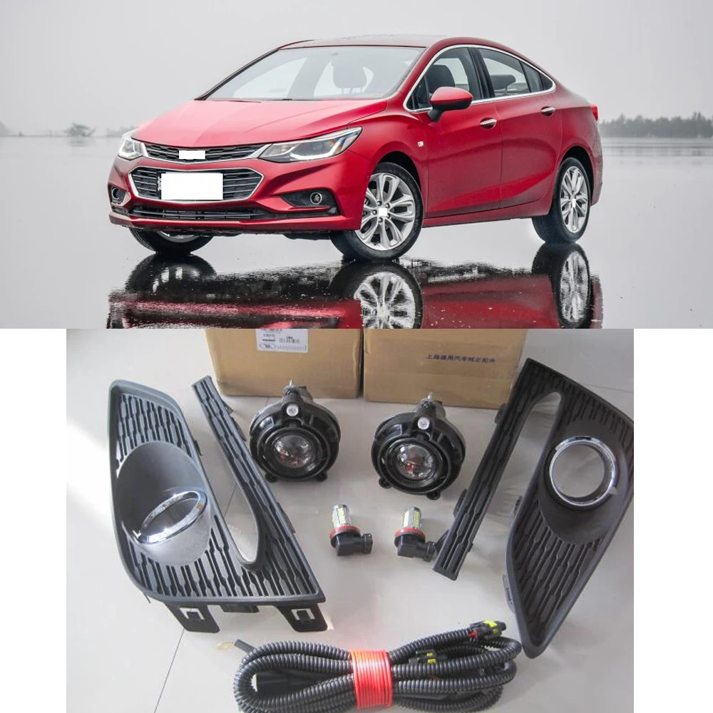 CAPQX для Chevrolet Cruze, передняя противотуманная фара, противотуманный светильник, ходовой DRL светильник для вождения, противотуманный светильник