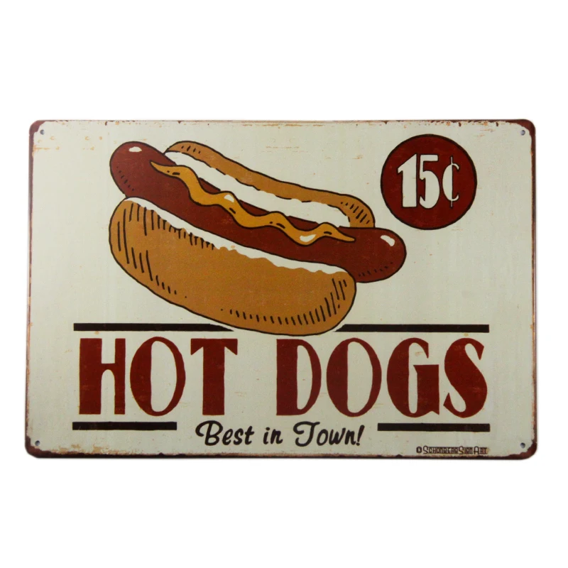 

Hot Dog/Cafe/Hamburger Fresh Egg Metal Tin Sign Bar Wall Decor Tin Sign Vintage Home Decor Coffee Plaques Art Poster