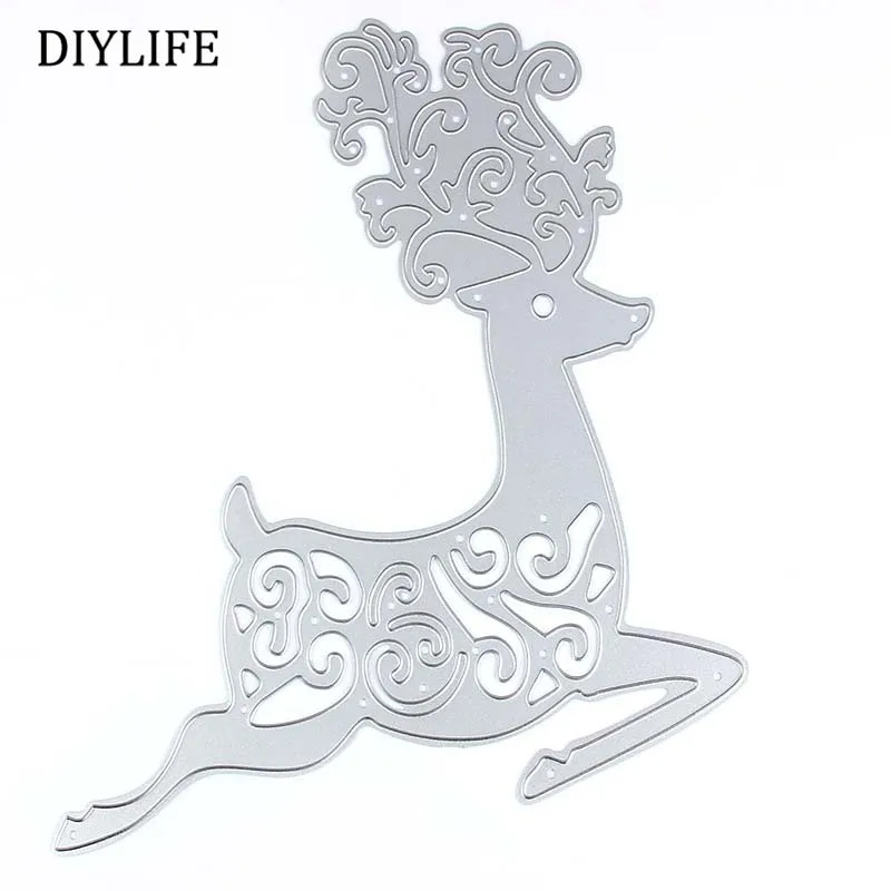 Рождество в форме оленя металла Сталь Трафаретный вырубной штамп для того чтобы