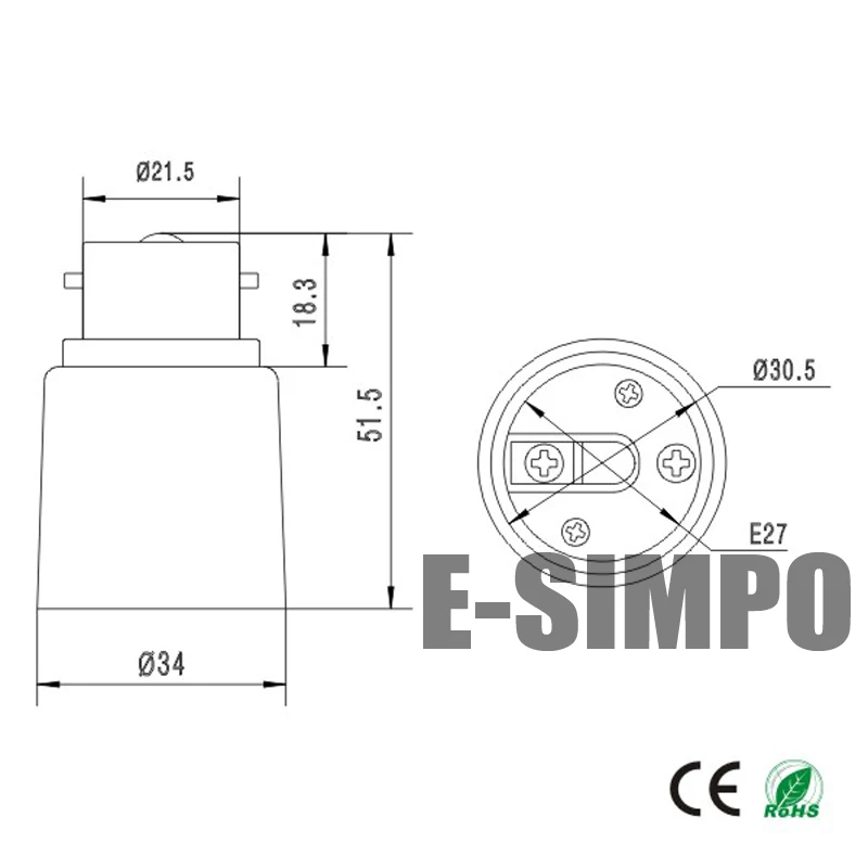 B22 к E27 ламповый Базовый адаптер e26/e27 b22 светильник E26/E27 держатель лампы конвертер