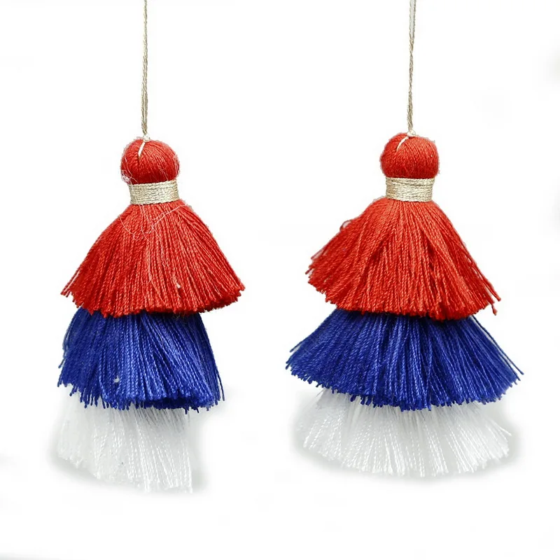 Модные 75 мм подвески из полихлопка с кисточками ожерелье серьги сумка для ключей
