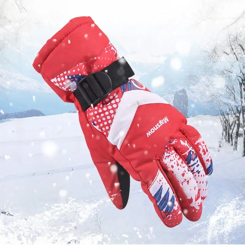 Мужские и женские зимние лыжные перчатки ветрозащитные водонепроницаемые для
