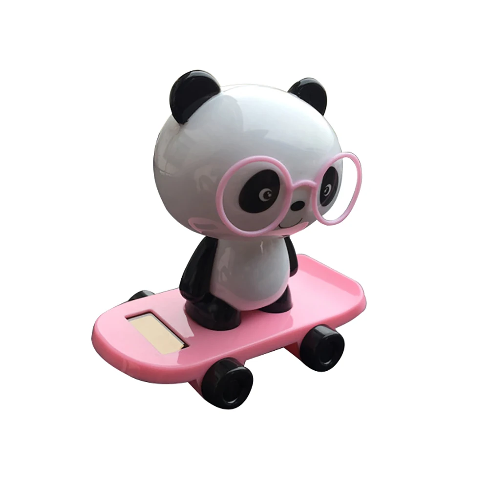 Cute Solar Powered Car Dashboard Home lastic Desk Decor Dancing Panda Swinging under the sunlight or light Toy Gift home decor | Дом и сад