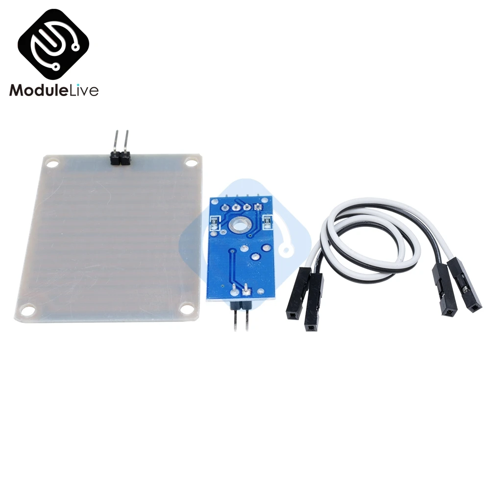 Модуль мониторинга погоды для Arduino 2 комплекта датчика обнаружения дождя снега 3 В