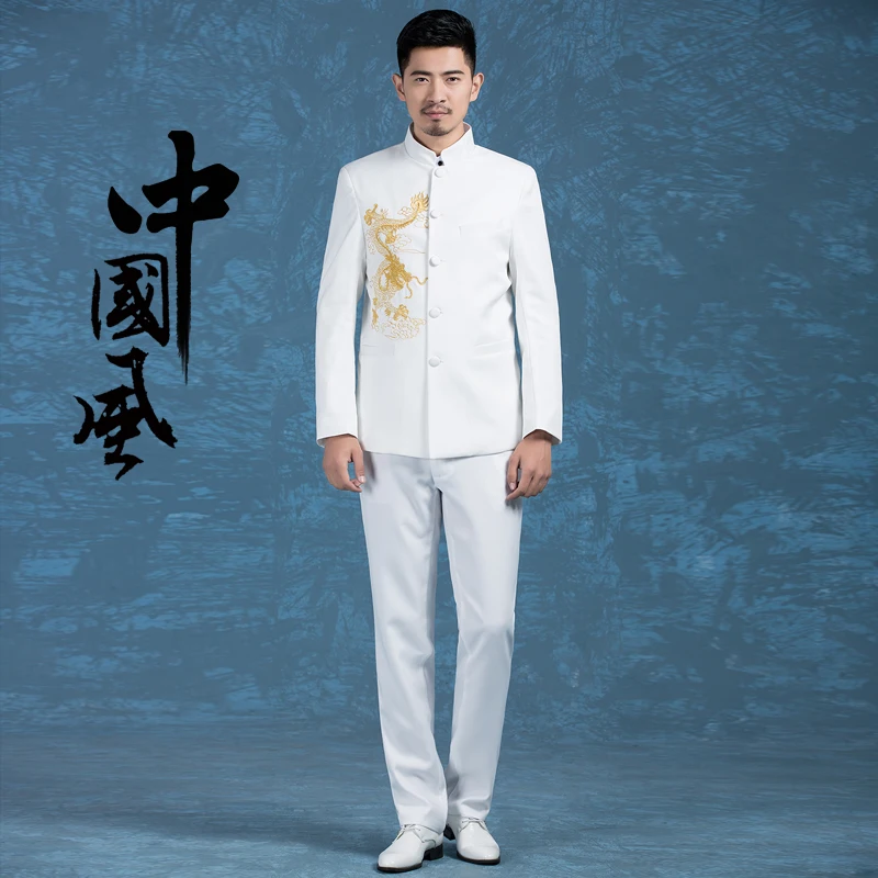 Новейшее пальто брюки дизайн 2016 костюм в китайском стиле комплект Корейская