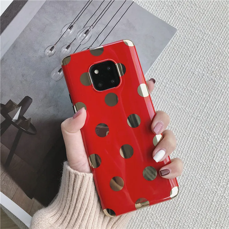 Meachy Золотой горошек чехол для телефона huawei mate 20 Pro mate 10 Pro P20 Pro Чехол Honor 10 9 Модный чехол для huawei P10 Plus