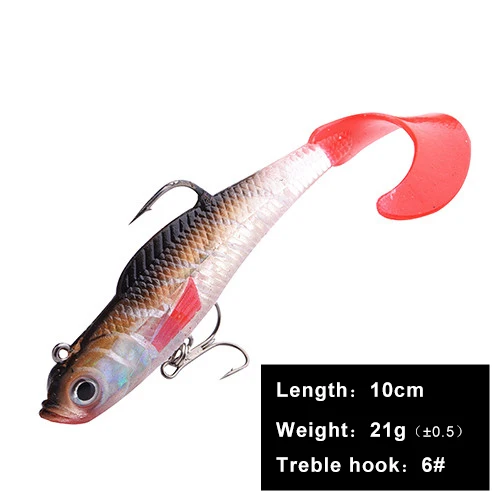 069 10cm FISHKING 1 шт. 8/10 см приманки мягкие приманки с 3D глаза тройными крючками приманки stackle мягкие приманки для приманки тройные Крючки и рыболовные принадлежности - Цвет: 069 10cm