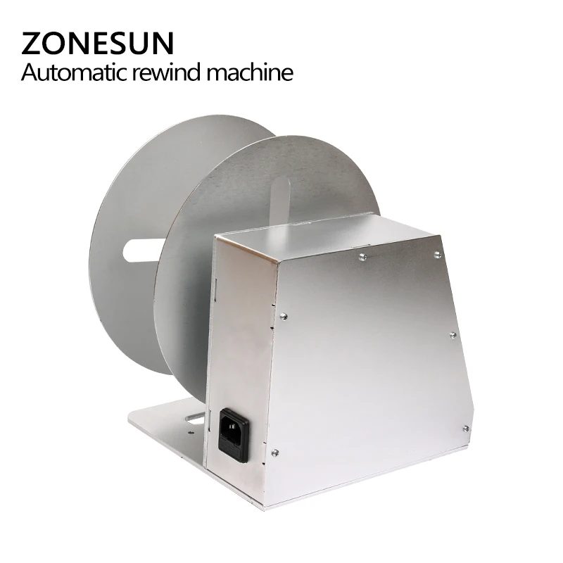 ZONESUN автоматическое устройство перемотки этикетки для одежды стирка этикетка штрих-код этикетка Цена тег самоклеющиеся этикетки стикер Скорость Регулируемая перемотка машина