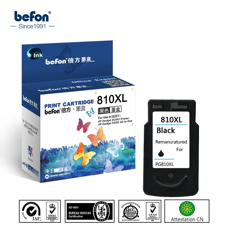 Совместимый с befon 810XL сменный чернильный картридж для Canon PG 810 PG810 XL Pixma MP245 258 268 276 486