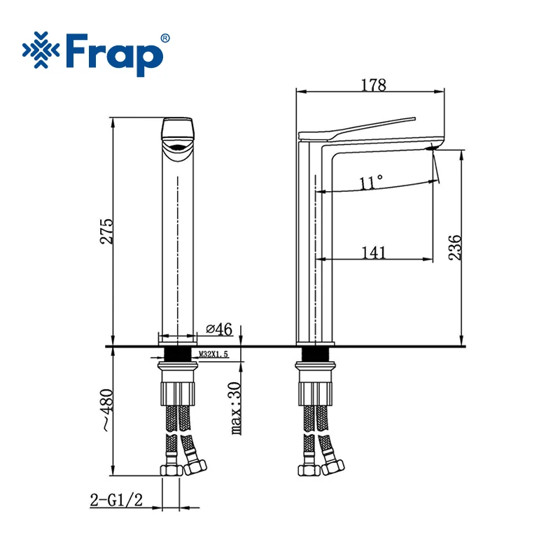 Новый смеситель для раковины FRAP Y10125 высококачественный кран холодной и горячей