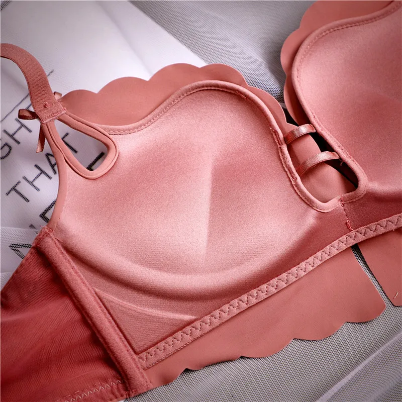 Новинка бесшовное женское нижнее белье комплект с бюстгальтером простой