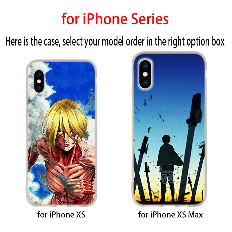 Мягкий чехол с аниме атакой титанов для iPhone 12 11 Pro X XS Max XR 8 7 6 Plus 5s SE 2020 S 1 Mini |