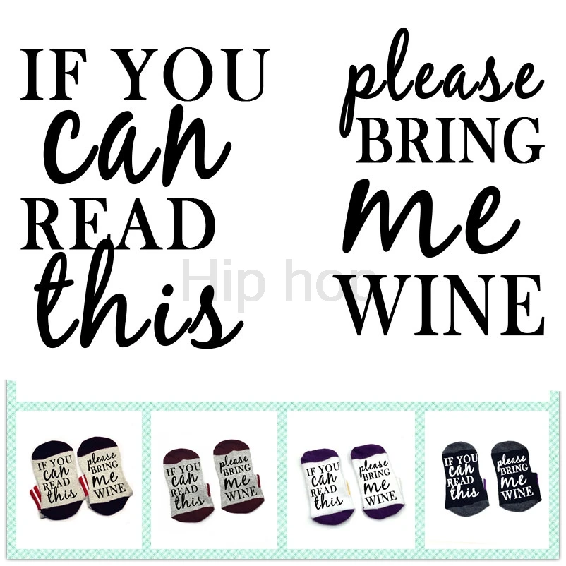 Носки если вы можете прочитать это читайте Bring me Wine хлопковые эластичные удобные