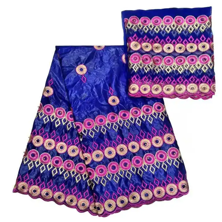 

2018 New Design Lace Fabric High Quality Africa Lace Embroidery Lace Bazin Fabric KY14
