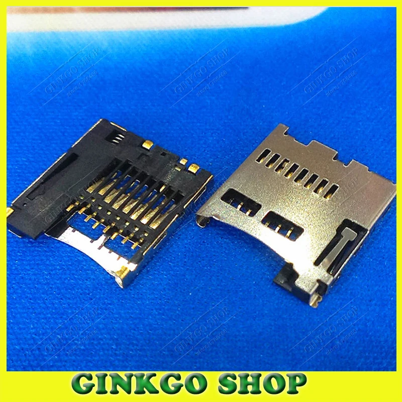 50 шт./лот с золотым покрытием Molex MINI sd-карта Держатель Разъем для карты TF слот Sockect