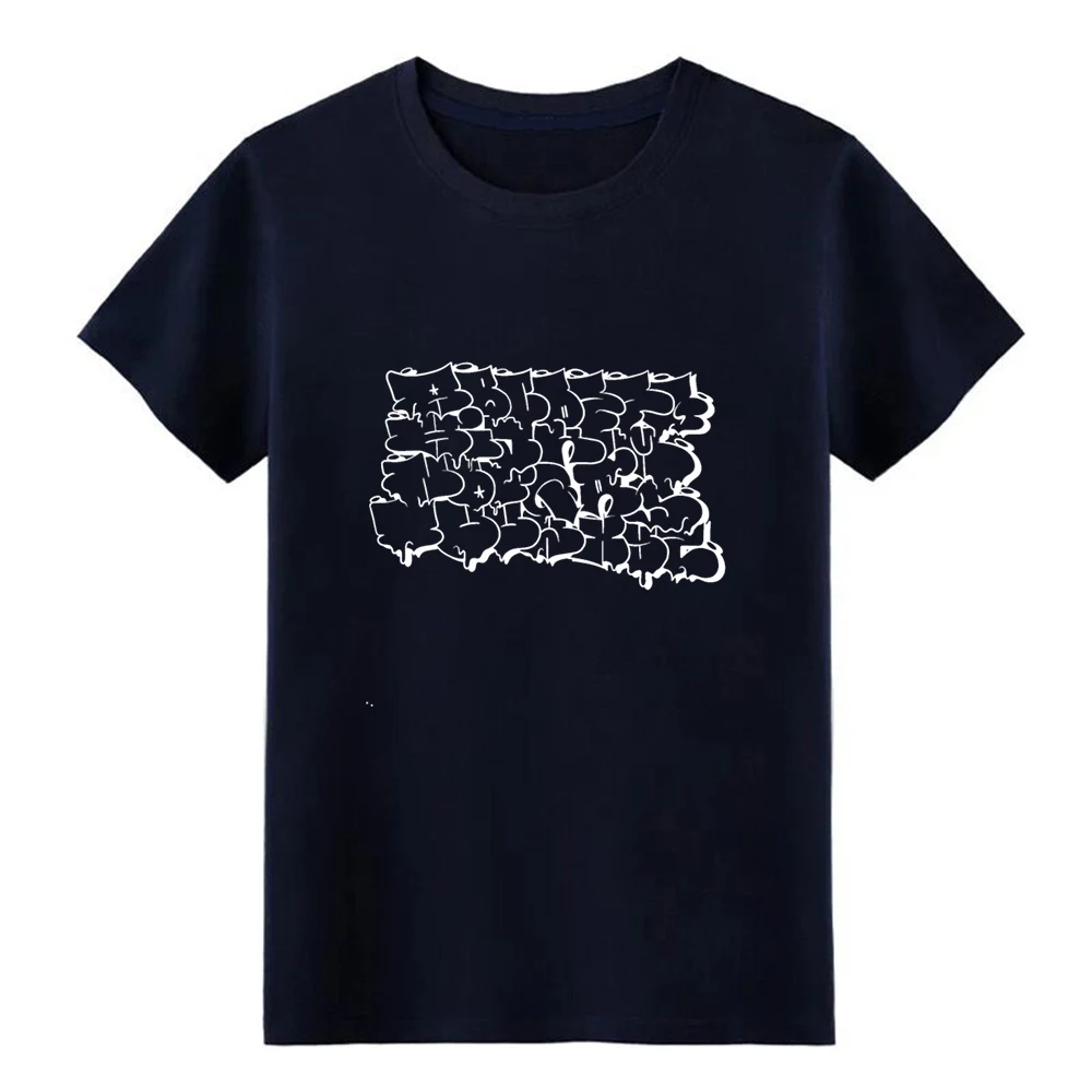 Граффити алфавит 8 белая футболка Мужская Дизайн короткий рукав круглый воротник