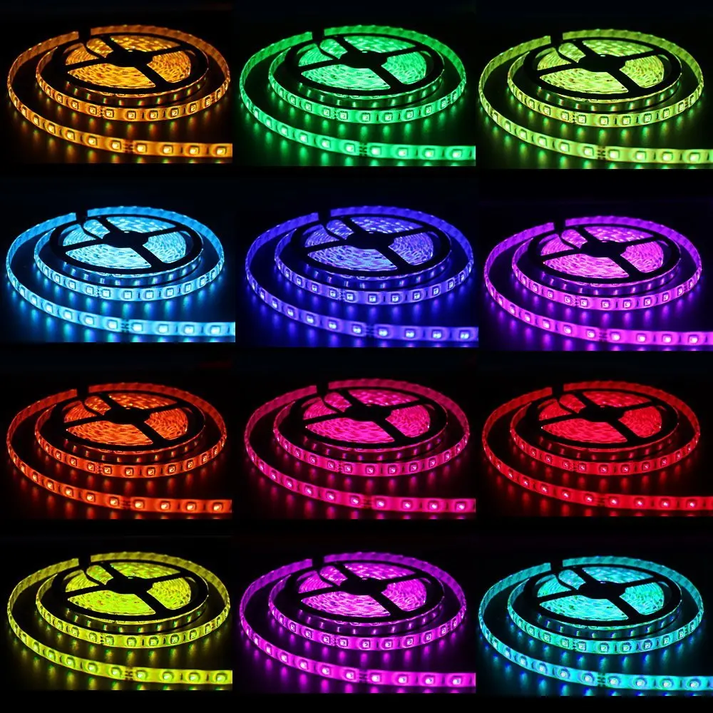 DC12V 5050 Светодиодные ленты светильник 5 м 300LED один Цвет/RGB/RGBW/WW IP65 & IP20 гибкие