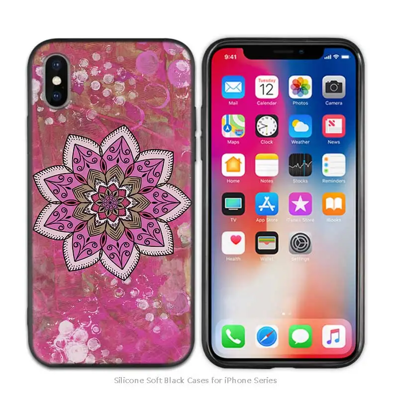 A005 Противоударный ТПУ силиконовый чехол с мандалой чакрой йогой для iPhone X XS XR XS 11 11Pro Max 7 8 6 6S 5 5S SE Plus Fundas Capa - Цвет: A005