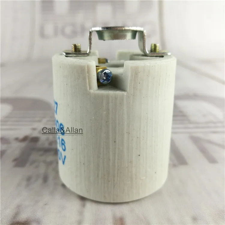 

Free shipping sample order 2pcs/10pcs Pottery and Porcelain sockets and ceramic inside E27/E26 sockets CE/UL pendant holders
