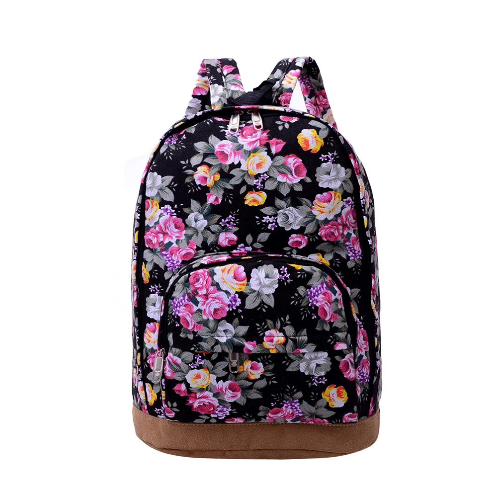 Печать Для женщин рюкзак школьный для девочек высокого Ёмкость Холст сумка мода