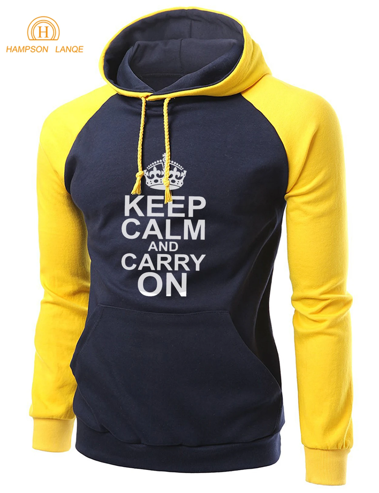 Толстовка HAMPSON LANQE с надписью Keep Calm And Carry On мужские флисовые толстовки на осень и