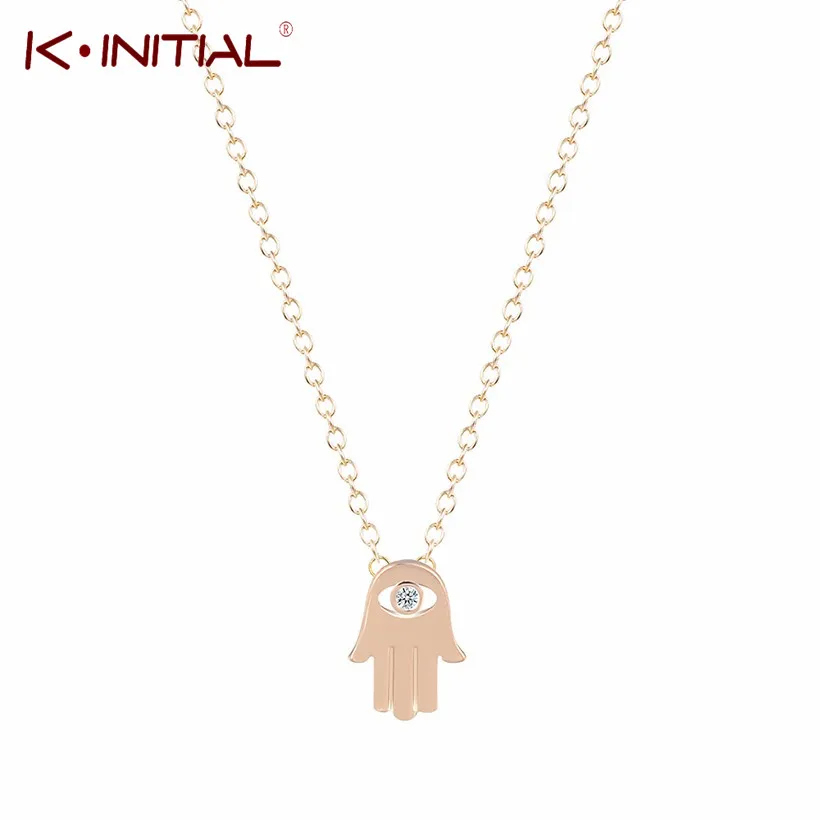 Кулон Kinitial в виде маленькой руки Фатимы ожерелье золотого и серебряного цвета