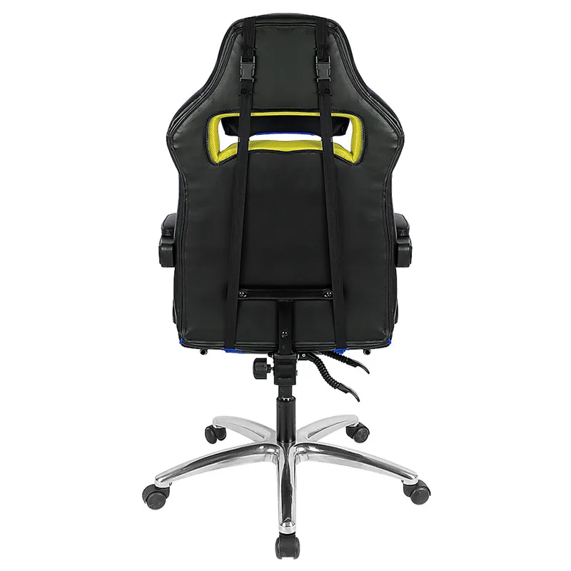 Игровые стулья для офиса из искусственной кожи с подушкой для ног с подушкой для спинки сиденья регулируемое подъемное поворотное кресло HWC