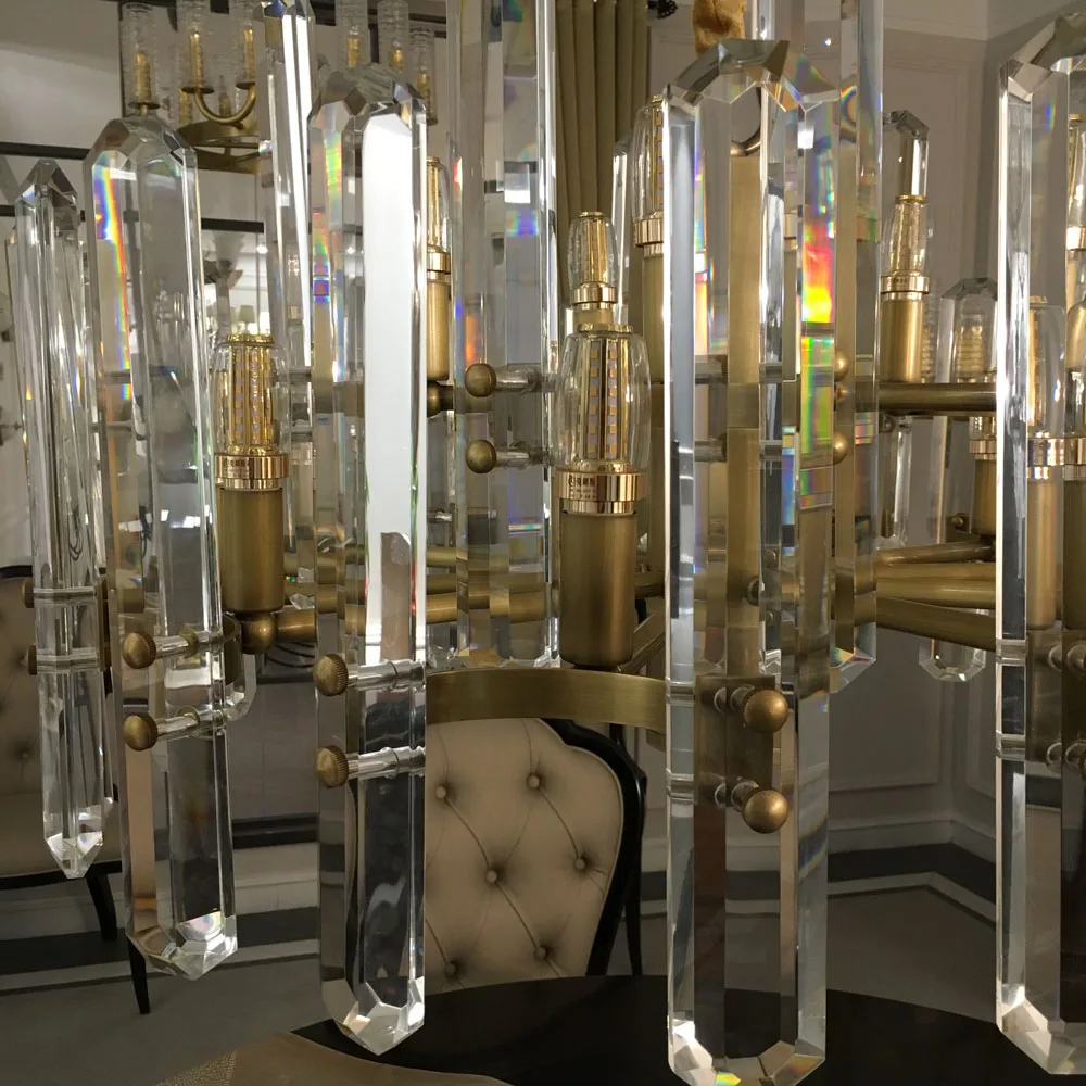 luxury crystal chandelier lighting modern LED lamp for living room dinning room gold crystal light