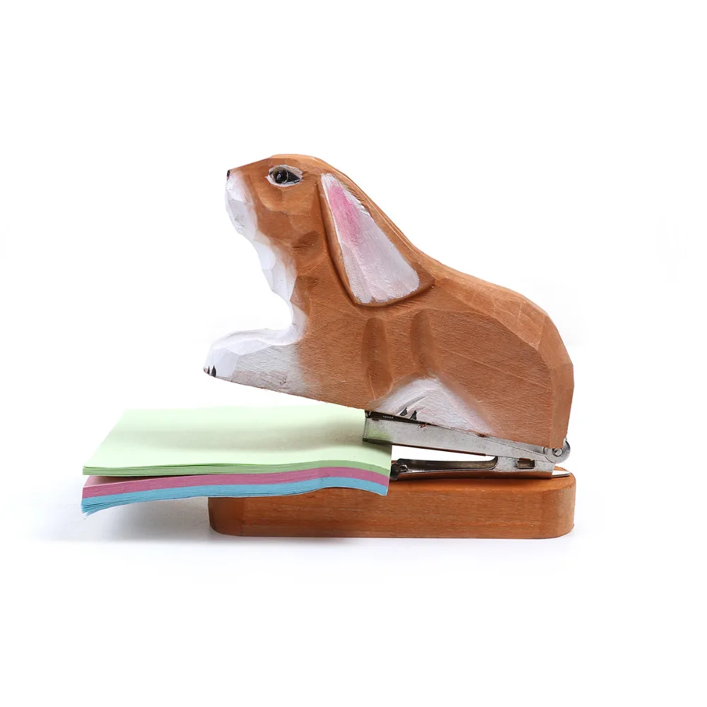 Ручной работы резьба по дереву лес Винтаж животное стандартный степлер белка