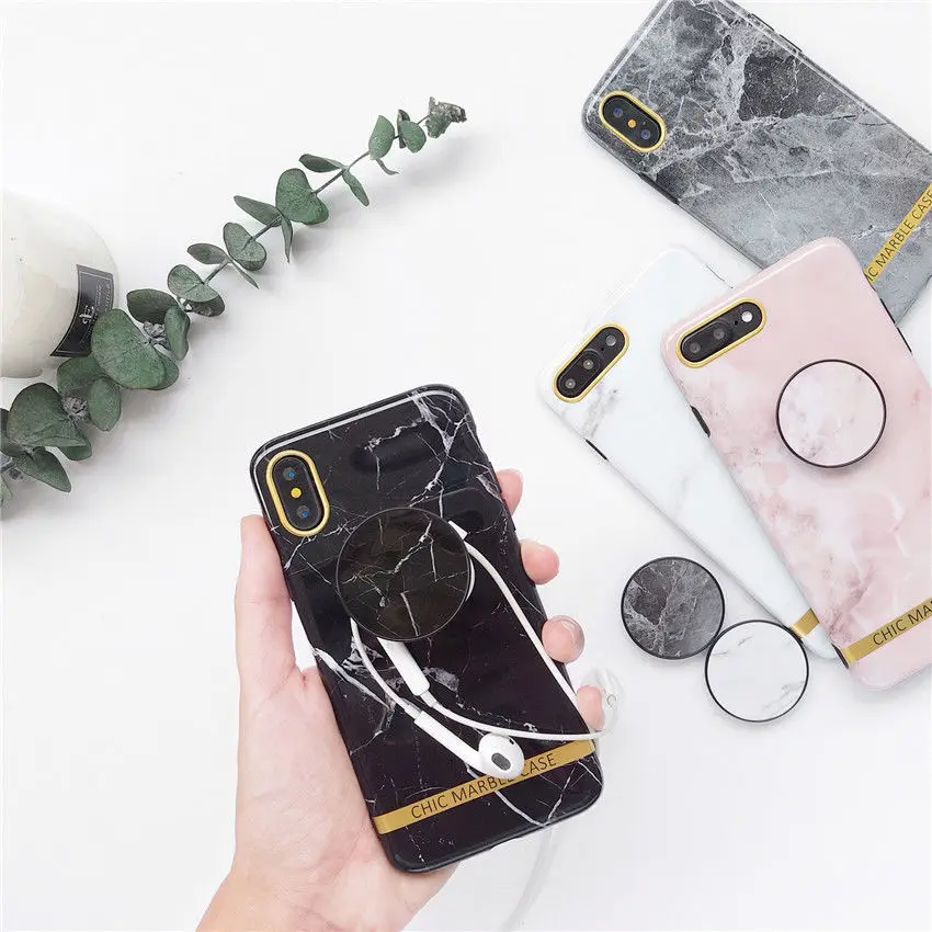 Ретро мраморный узор I LOVE MY PHONE Тонкий силиконовый чехол для задней крышки iPhone 6 6S 7