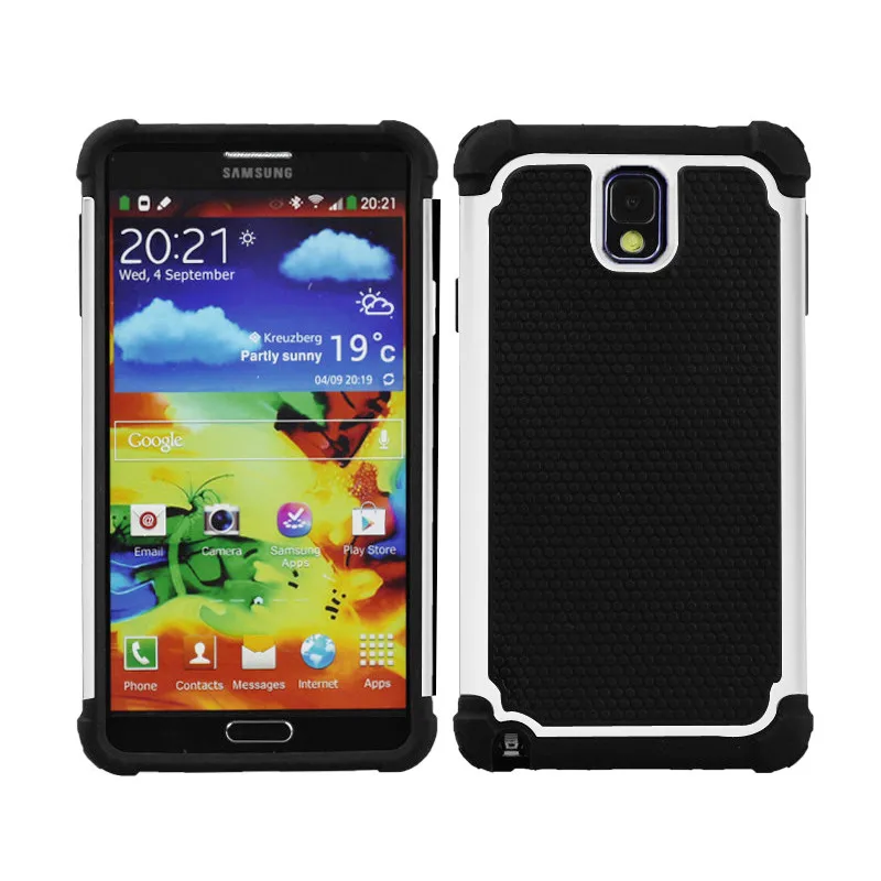 Противоударный пластиковый защитный чехол для samsung Galaxy Note III 3 N9000 N9002 N9005 Hybrid