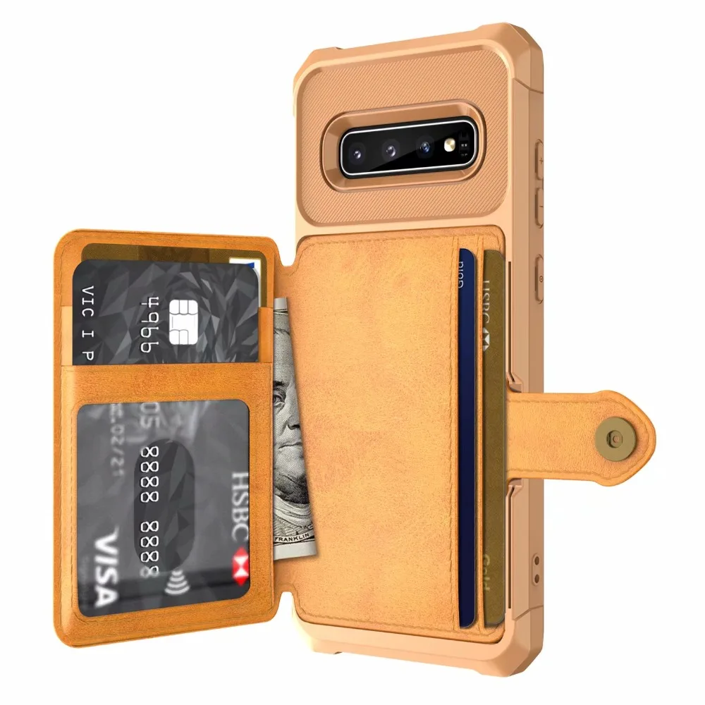 Для samsung Galaxy S10 S10E S9 Plus Note 9 10 Plus Pro противоударный Магнитный чехол-бумажник для карт для samsung S 10 9 Plus